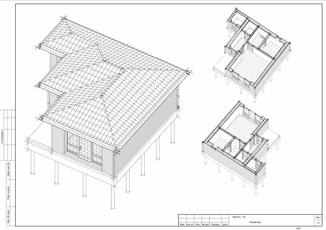 3D модель Проект частной бани на участке в REVIT