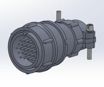 3D модель Вилка кабельная 2РМТ27КПН24Ш1В1В в сборе