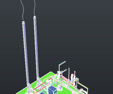 3D модель 3D схема котельной на котлах КСТБ-95