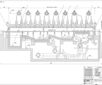 Чертеж Проект тепловой работы нагревательной методической многозонной печи для нагрева заготовок из стали марки 08кп ЛПЦ-1 ПАО "Северсталь"