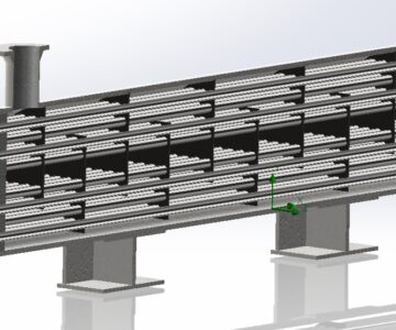 3D модель Теплообменник кожухотрубный (три конфигурации)