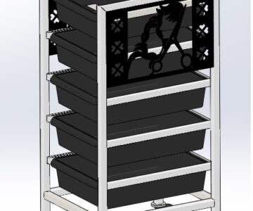 3D модель Этажерка парикмахера