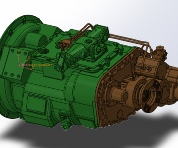 3D модель КПП 9JS135TA МАЗ