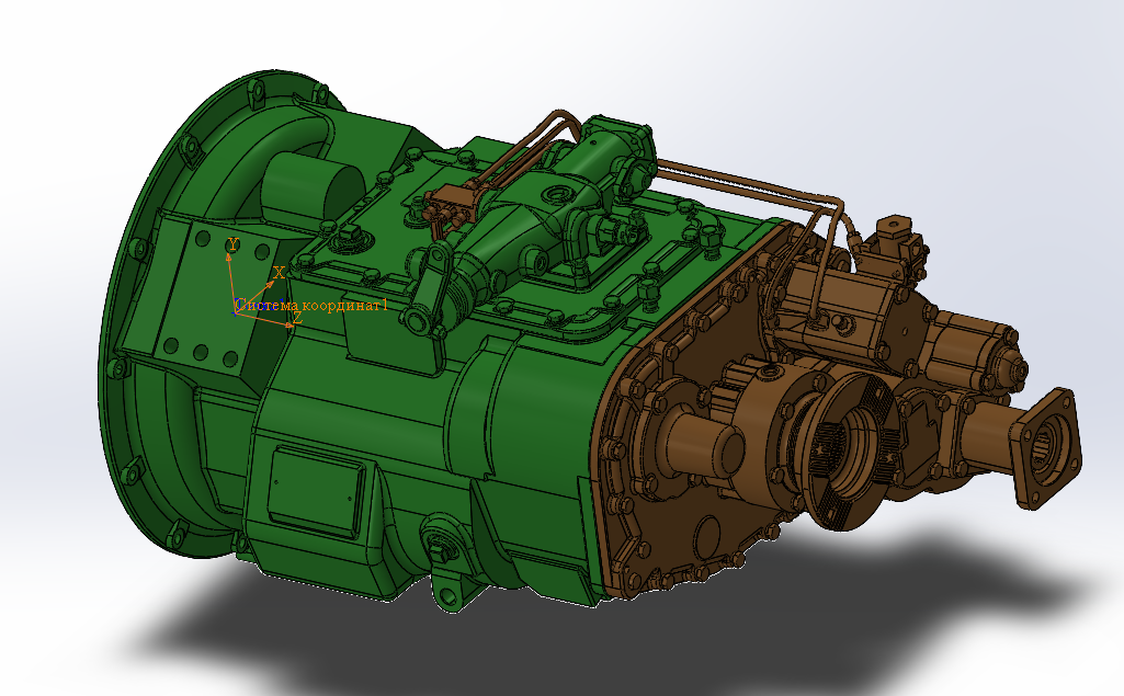 3D модель КПП 9JS135TA МАЗ