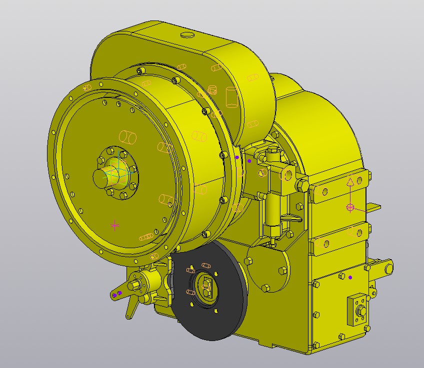 3D модель Коробка передач ZL30W (W024200000) от экскаватора-погрузчика