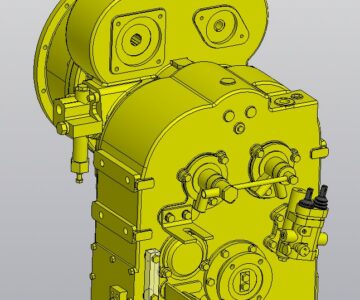 3D модель Коробка передач ZL30W (W024200000) от экскаватора-погрузчика