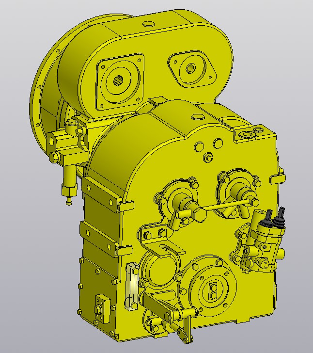 3D модель Коробка передач ZL30W (W024200000) от экскаватора-погрузчика