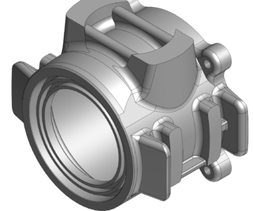 3D модель Корпус буксы с лабиринтом по ГОСТ 34385-2018