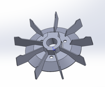 3D модель Крыльчатка 9 ти лопастная