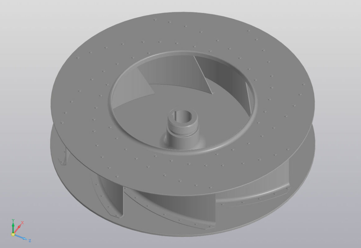 3D модель Рабочее колесо вентилятора КАВ 4/7