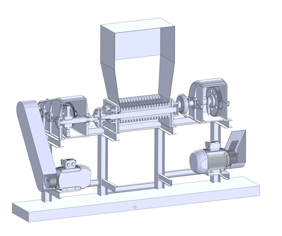 3D модель Дробилка-измельчитель (производительность 5 тонн в час)