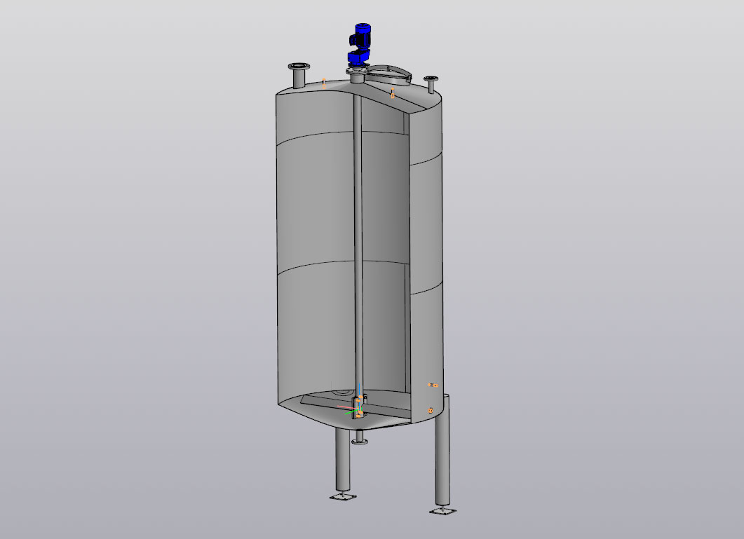 3D модель Сосуд с перемешивающим устройством 10м3