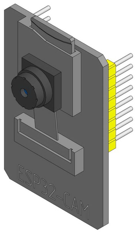 3D модель Контроллер на ESP32 CAM с камерой OV2640