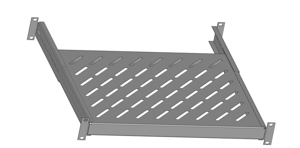 3D модель Полка 19" для монтажа в стойку
