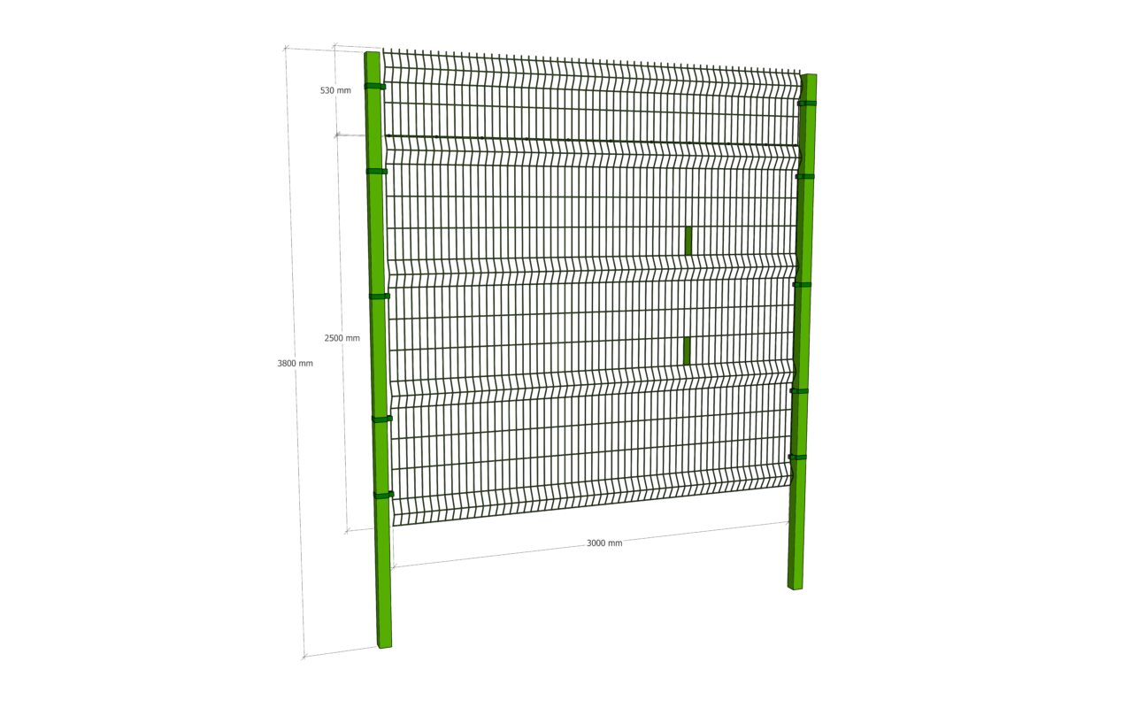 Чертеж 3Д панель ограждения