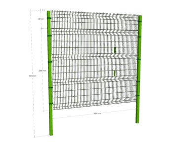 Чертеж 3Д панель ограждения