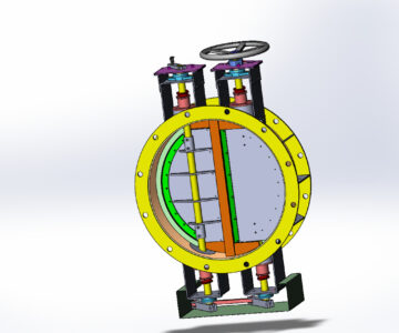 3D модель Заслонка двухстворчатая Dу 800 мм