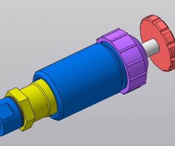 3D модель Выключатель подачи топлива МЧ00.02 в КОМПАС-3D 21