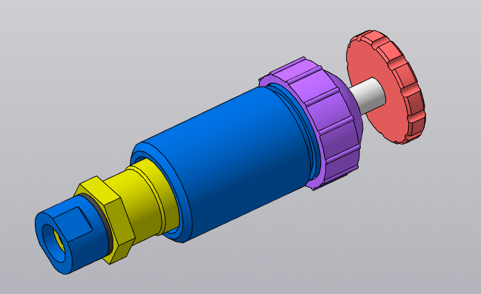 3D модель Выключатель подачи топлива МЧ00.02 в КОМПАС-3D 21