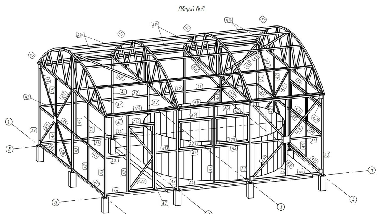 3D модель Модель укрытия для бассейна 6х5м