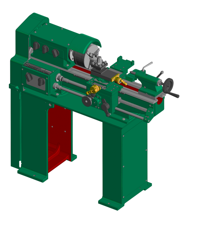 3D модель Станок токарно-винторезный ТВ-6 (школьник)