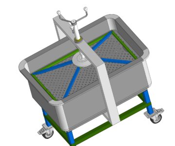 3D модель Пресс тележка для творога на 180 кг