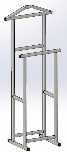 3D модель Вешалка напольная 400х300х1060мм