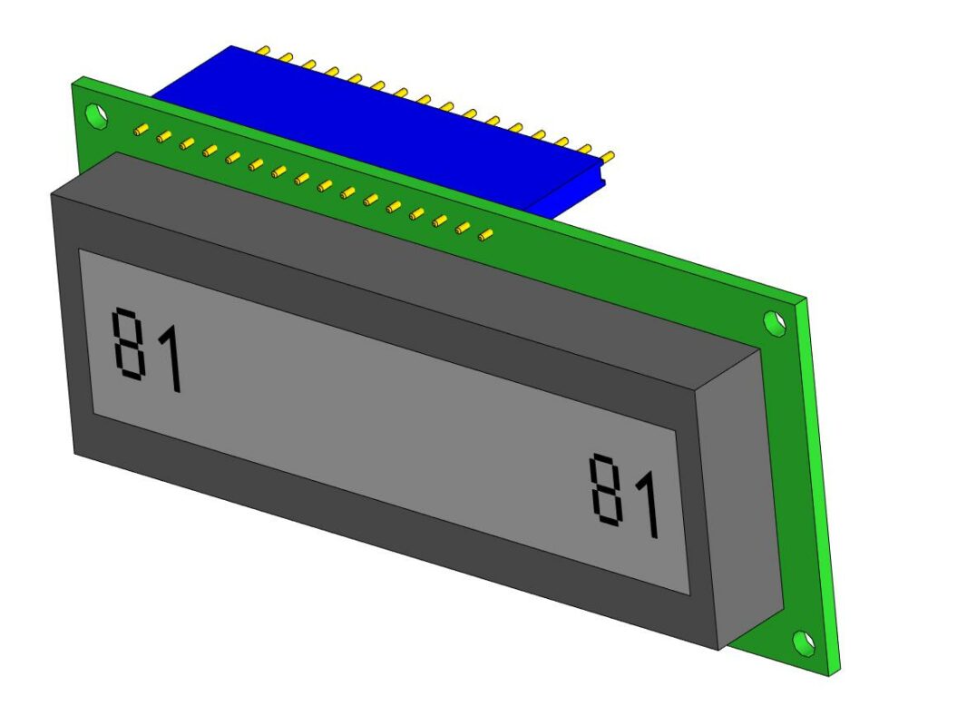 3D модель ЖК индикатор WH1601A