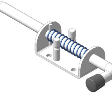3D модель Запор пружинный 190 мм