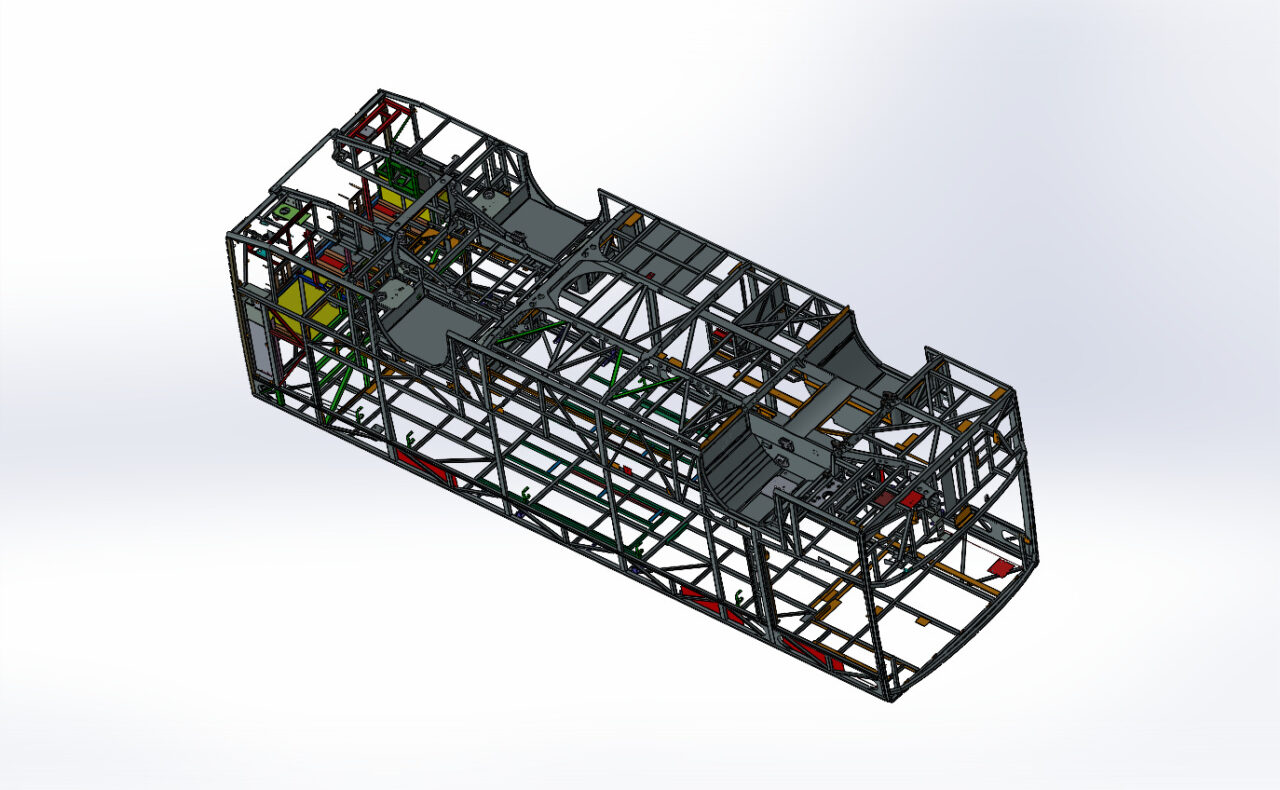 3D модель Каркас автобуса МАЗ 206945