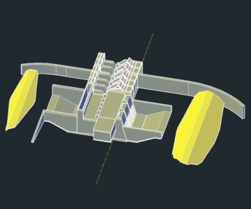 3D модель Модель плотины гидроэлектростанции