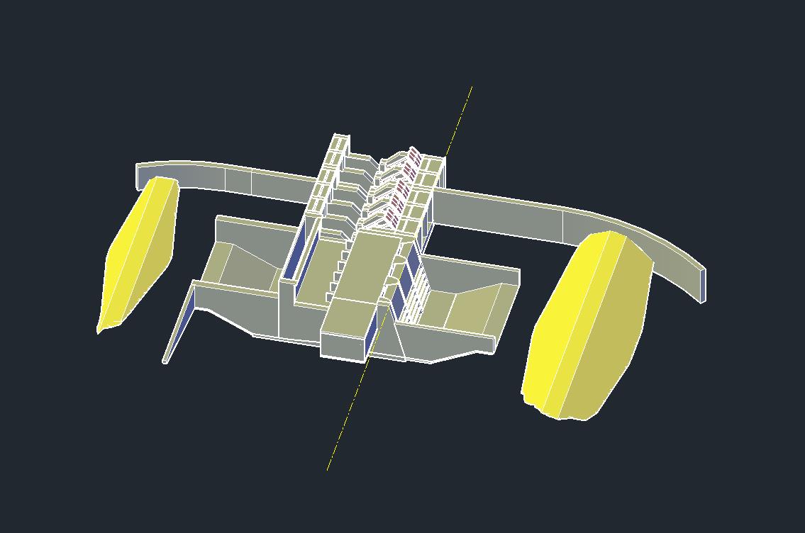 3D модель Модель плотины гидроэлектростанции