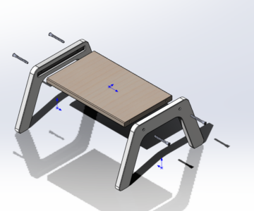 3D модель Мини ступенька - табурет подставка для ног 2900х300х170