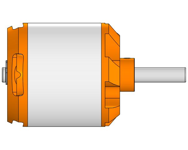 3D модель Бесколлекторный двигатель БКД3028