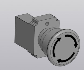 3D модель Кнопка поворотная BS542