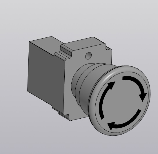 3D модель Кнопка поворотная BS542