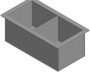 3D модель Емкость для мойки 1200х600х500 мм