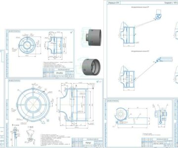 Чертеж Курсовой проект на тему: Разработка технологических процессов изготовления деталей машин ,,Корпус газовой турбины,,