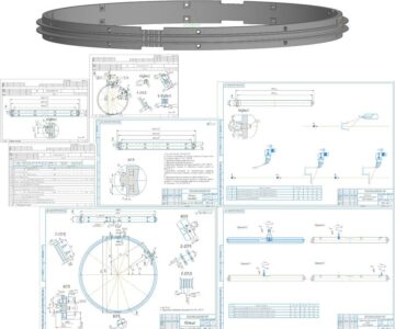 Чертеж Курсовой проект на тему: Разработка технологических процессов изготовления деталей машин ,,Кольцо (нар.диаметр 1046 мм),,