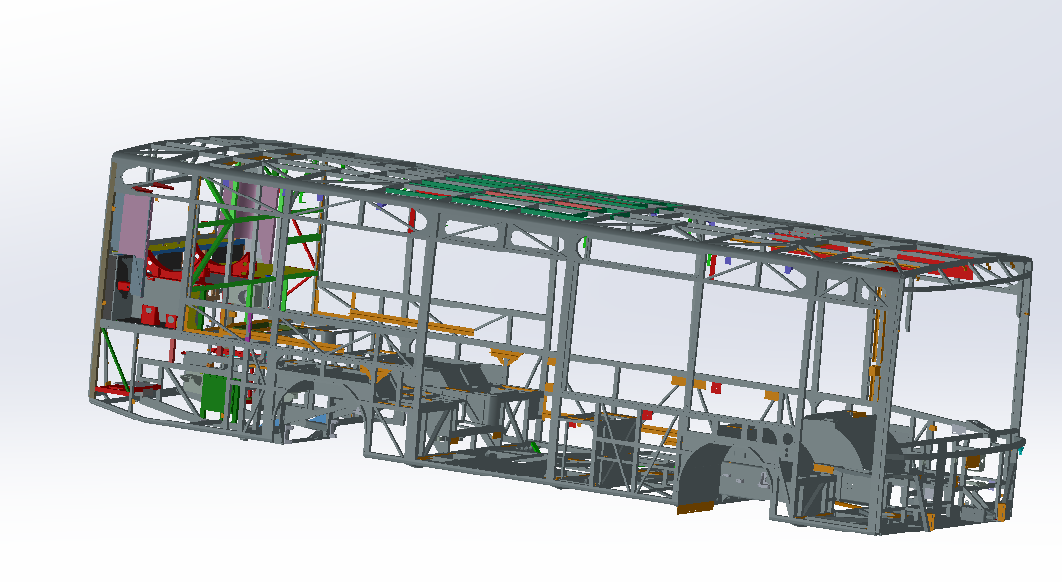 3D модель Каркас автобуса МАЗ 206945