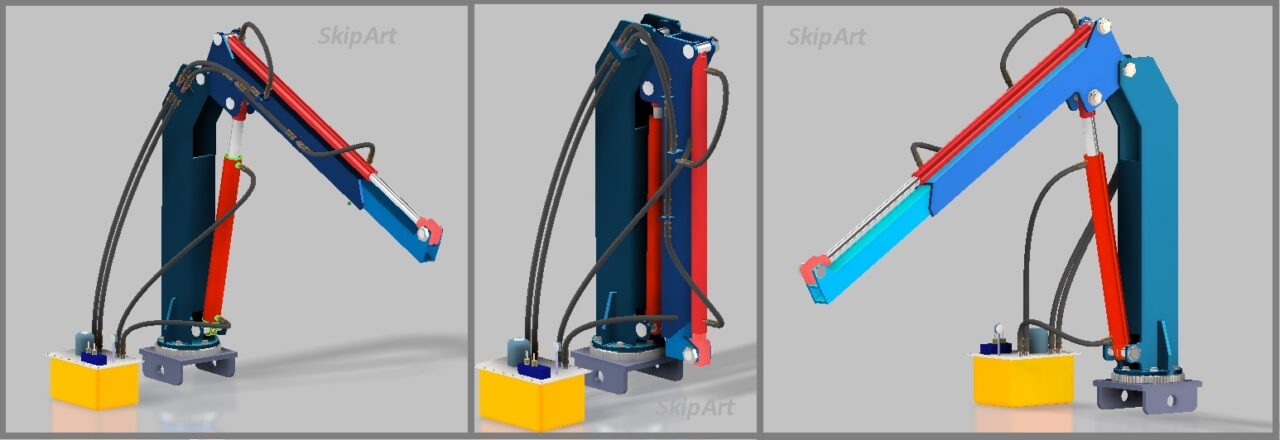 3D модель Складной манипулятор в газель