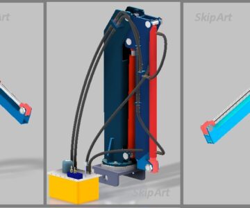 3D модель Складной манипулятор в газель