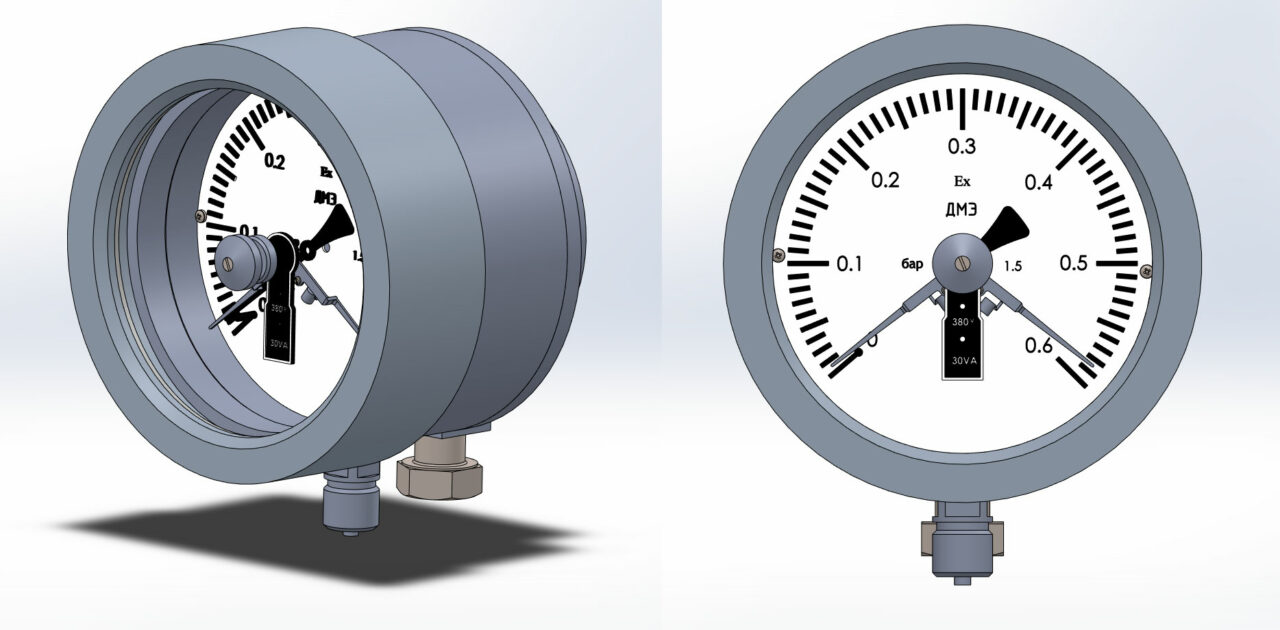 3D модель Манометр ДМЭ Ех