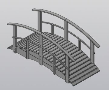 3D модель Мостик садовый 1300х1000х3000 мм