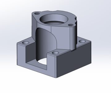 3D модель Переходная деталь на рулевой редуктор газ 66