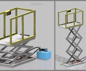 3D модель Ножничный подьемник до 4 метров