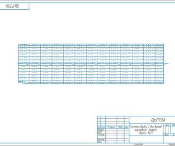 Чертеж Растяжка обшивки корпуса, палубы, грузового трюма баржи проект Р79А