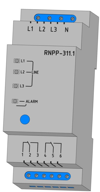 3D модель Реле напряжения, перекоса и последовательности фаз RNPP-311.1