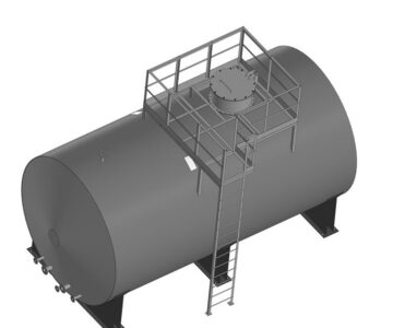 3D модель Резервуар стальной горизонтальный РГС-50м3