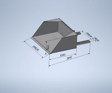 3D модель Ковш снегоуборочный на вилочный автопогрузчик.